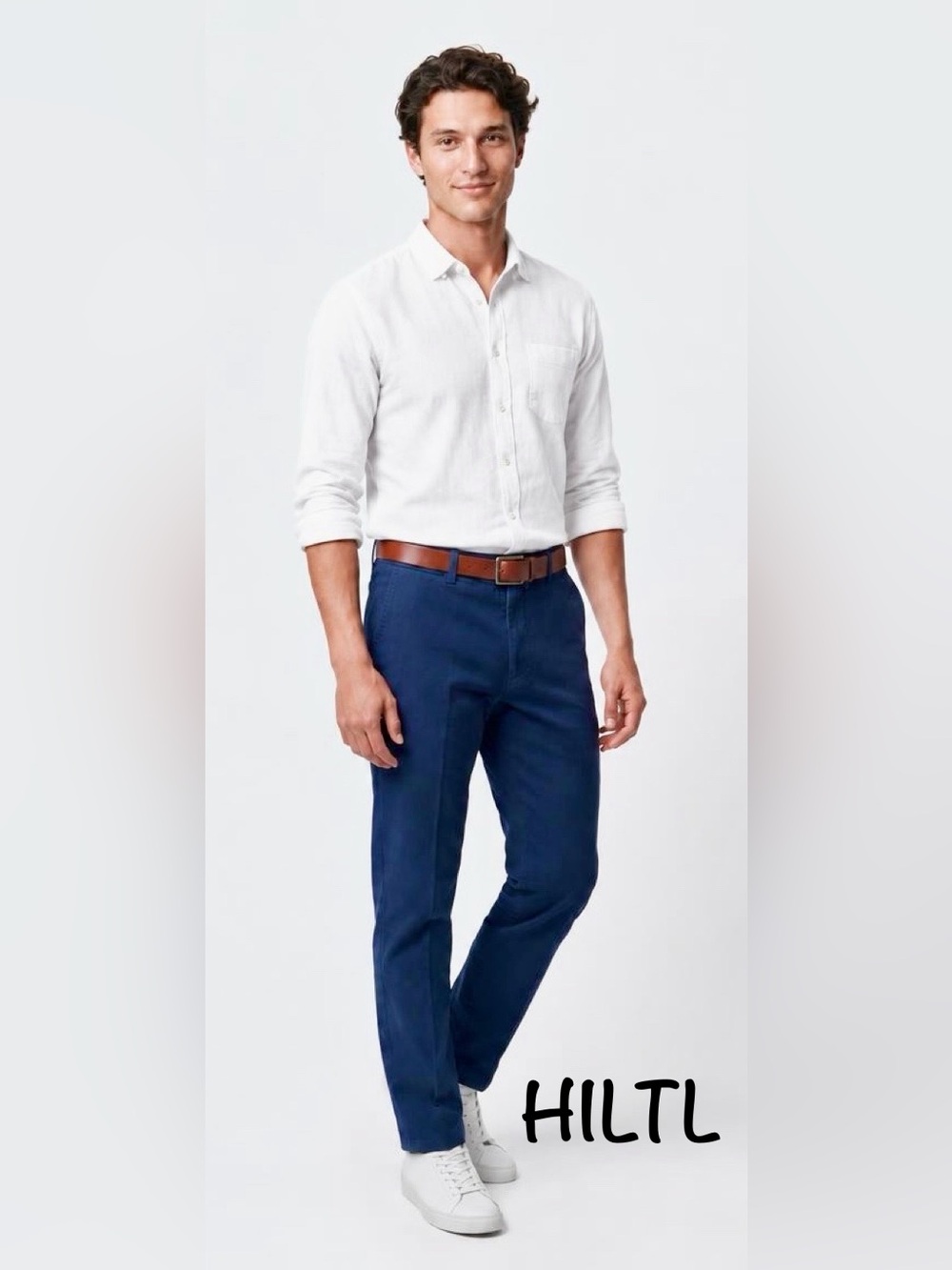 HILTL Men’s Classic-Fit Trousers Navy